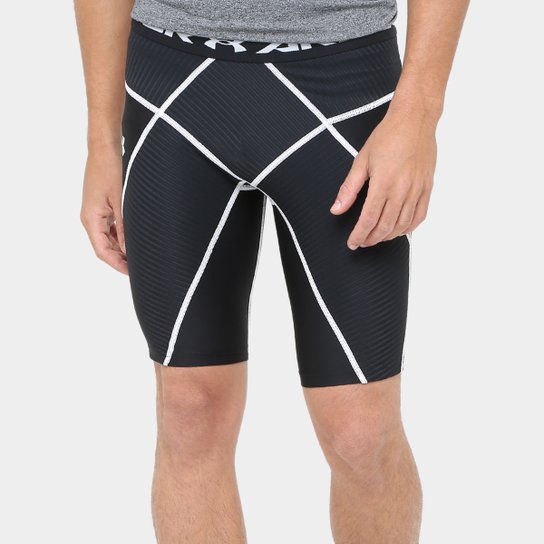 Bermuda de Compressão Under Armour Core Masculina - Preto+Branco