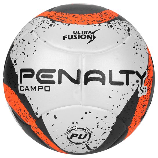 Bola Futebol Campo Penalty S11 R3 Ultra Fusion 7 - Branco+Laranja