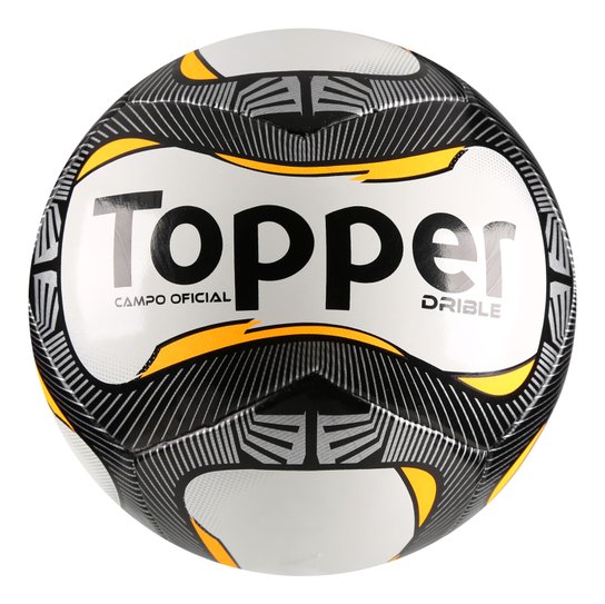 Bola Futebol Campo Topper Drible - Branco+Preto