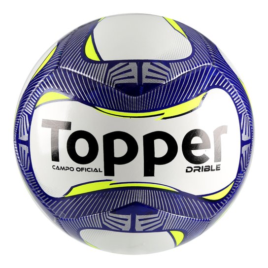 Bola Futebol Campo Topper Drible - Branco+Marinho