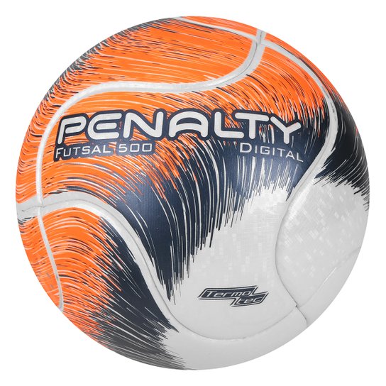 Bola Futsal Penalty Digital 500 Termotec VIII - Branco+Laranja