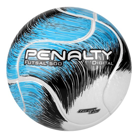 Bola Futsal Penalty Digital 500 Termotec VIII - Branco+Azul