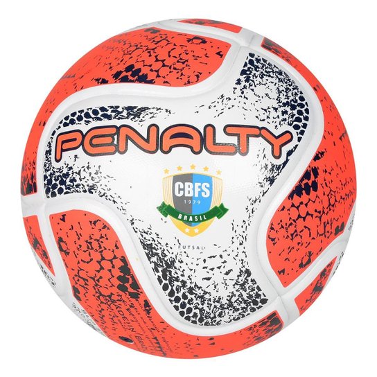 Bola Futsal Penalty Max 50 CBFS VIII - Branco+Laranja