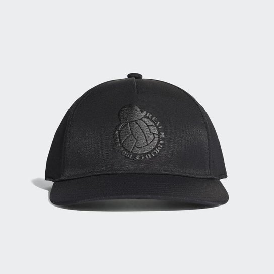 Boné Adidas Real Madrid CW Aba Reta - Preto+Branco