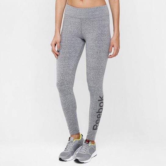 Calça Legging Reebok Elements Logo Feminina - Mescla