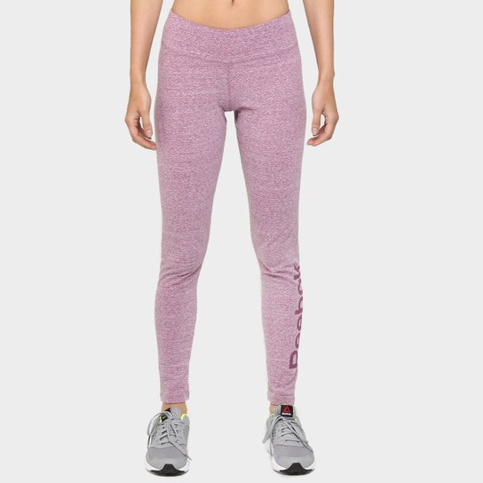Calça Legging Reebok Elements Logo Feminina - Rosa