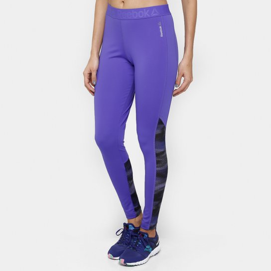 Calça Legging Reebok Workout Feminina - Roxo