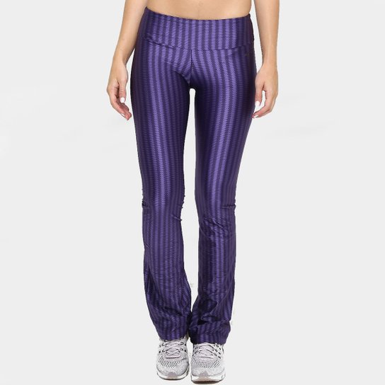 Calça Memo Flare Bailarina Brilhante - Roxo
