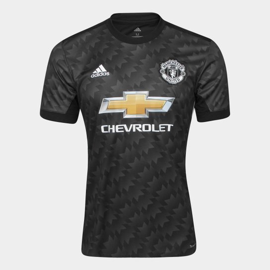 Camisa Manchester United Away 17/18 s/nº - Torcedor Adidas Masculina - Preto