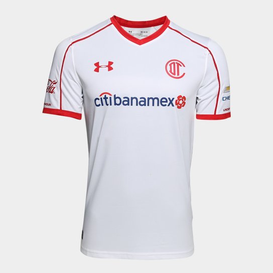 Camisa Toluca Away 17/18 s/n° - Torcedor Under Armour Masculina - Branco