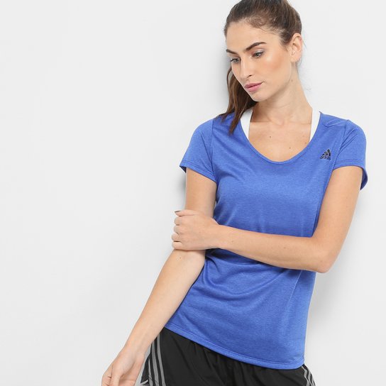 Camiseta Adidas Ess Mf Egb Feminina - Azul+Preto