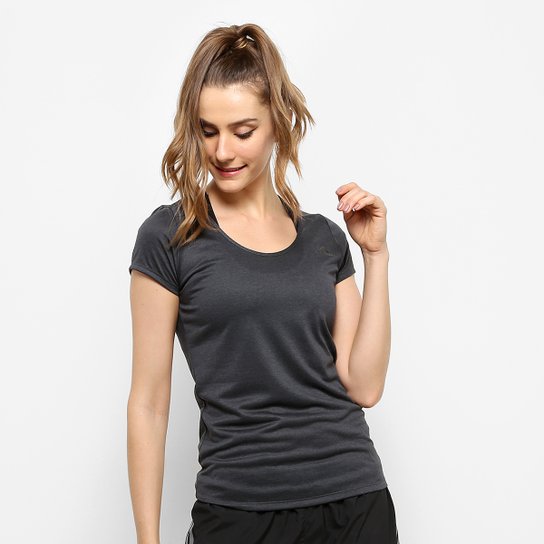 Camiseta Adidas Ess Mf Egb Feminina - Grafite+Preto