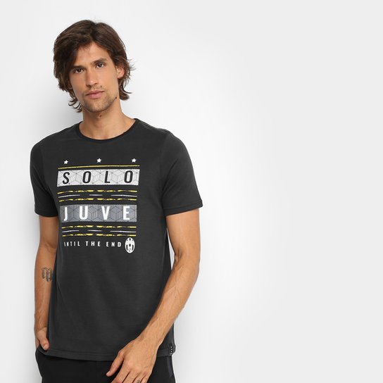 Camiseta Juventus Solo Masculina - Preto