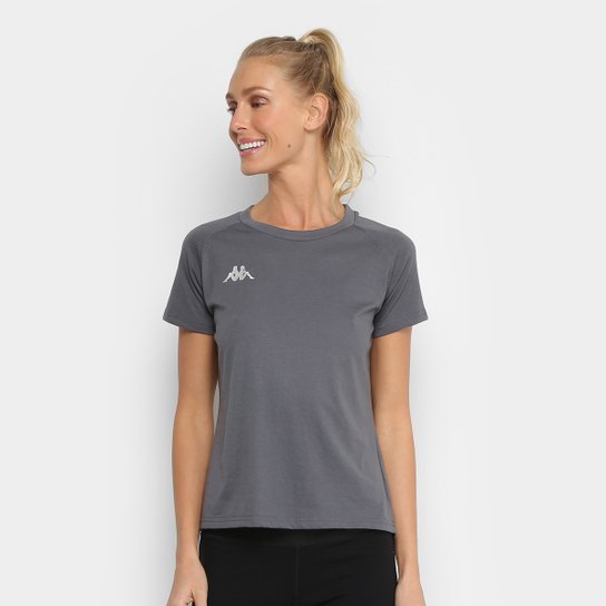 Camiseta Kappa Verona Feminina - Chumbo