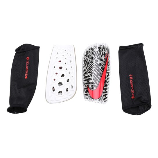 Caneleira Nike Neymar Jr Mercurial - Branco+Preto