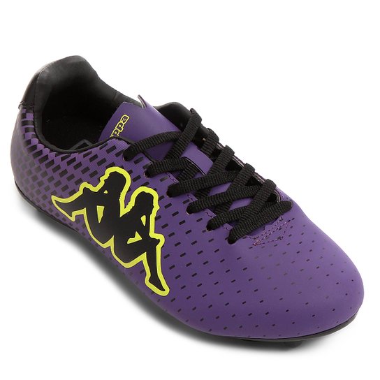 Chuteira Campo Infantil Kappa Lanzo - Roxo+Preto