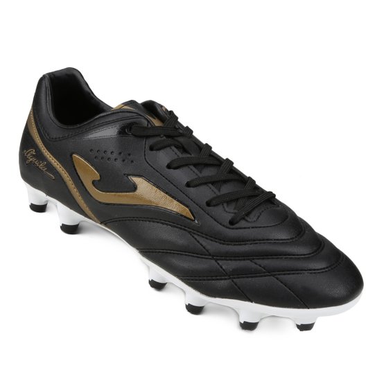Chuteira Campo Joma Aguila - Preto+Dourado
