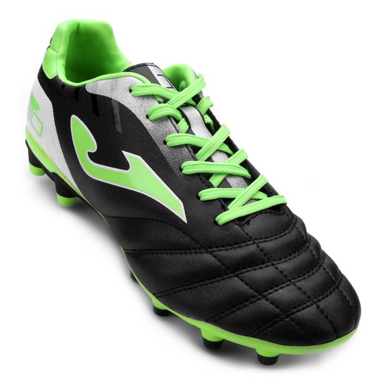 Chuteira Campo Joma N-10 - Preto+verde