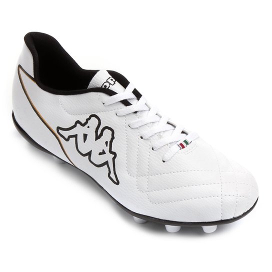 Chuteira Campo Kappa Panaro Masculina - Branco+Preto