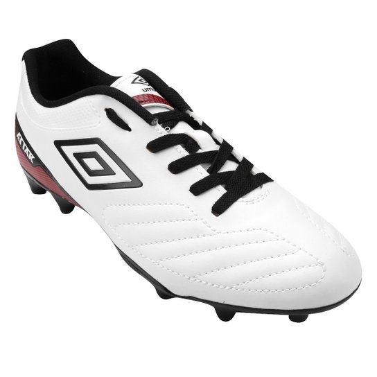 Chuteira Campo Umbro Attak 2 - Branco+Preto