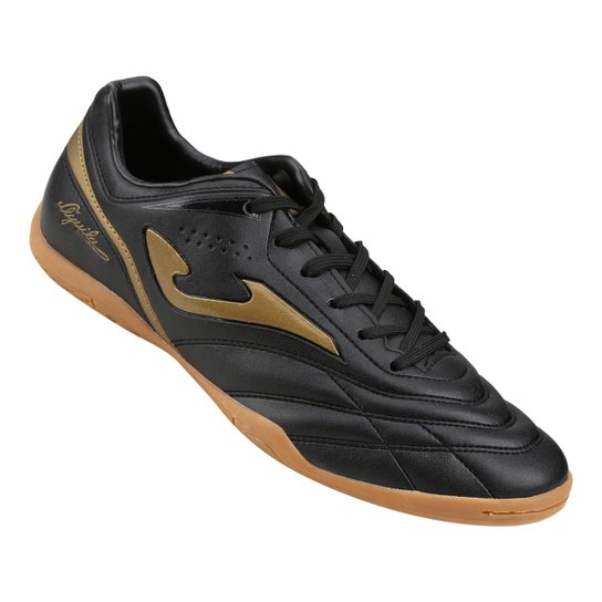 Chuteira Futsal Joma Aguila - Preto+Dourado