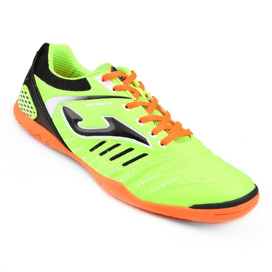 Chuteira Futsal Joma Bessa - Verde Limão+Laranja