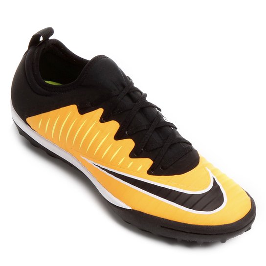 Chuteira Society Nike Mercurial Finale 2 TF Masculina - Laranja+Preto