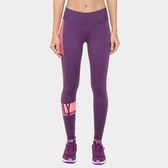 Legging Obbia Com Silk - Roxo