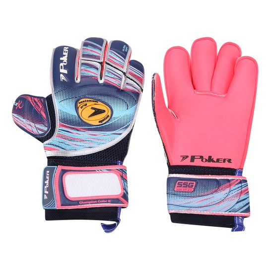 Luva de Goleiro Poker Champion Color II Profissional - Marinho
