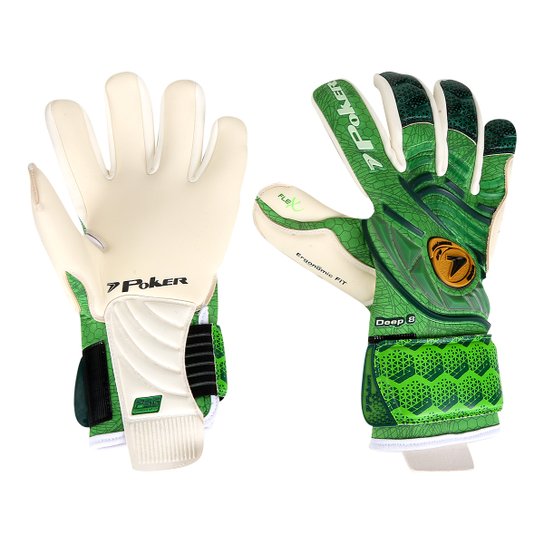 Luva de Goleiro Poker Deep 8 Profissional - Verde