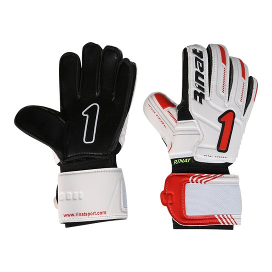 Luva de Goleiro Rinat Odim BR - Branco+Vermelho