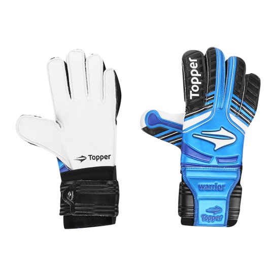 Luva Goleiro Topper Warrior 17 - Azul+Preto
