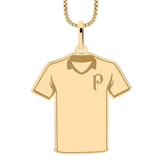 Pingente Infantil Palmeiras Camisa Folheado a Ouro - Dourado