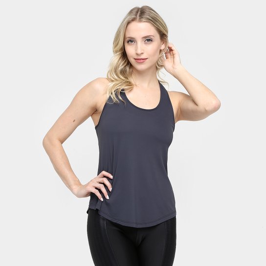 Regata Memo Detalhe Nadador Feminina - Preto