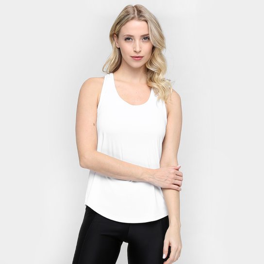 Regata Memo Detalhe Nadador Feminina - Branco