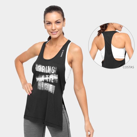 Regata Reebok D Racerback Feminina - Preto