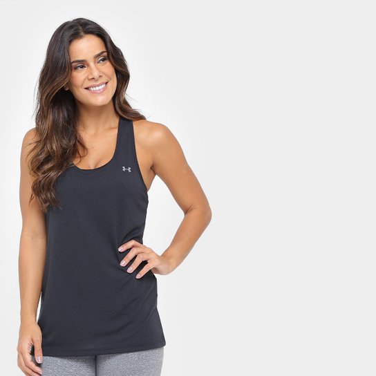 Regata Under Armour Threadborne Train Feminina - Preto+Grafite