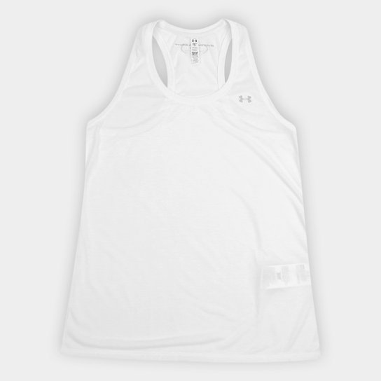 Regata Under Armour Threadborne Train Feminina - Branco+Cinza