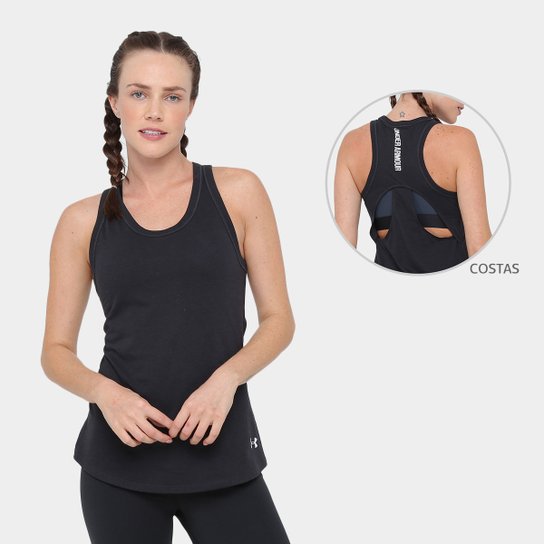 Regata Under Armour Triblend Feminina - Preto+Grafite