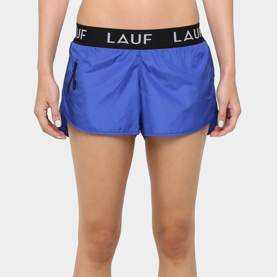 Short Lauf Elástico Cós E Bolso - Azul