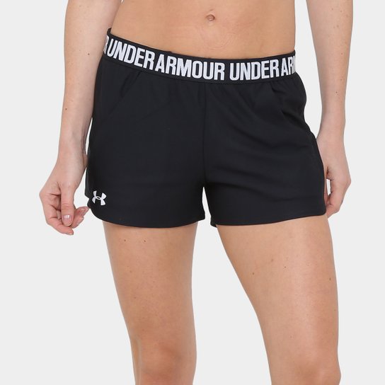 Short Under Armour New Play Up Feminino - Preto+Branco