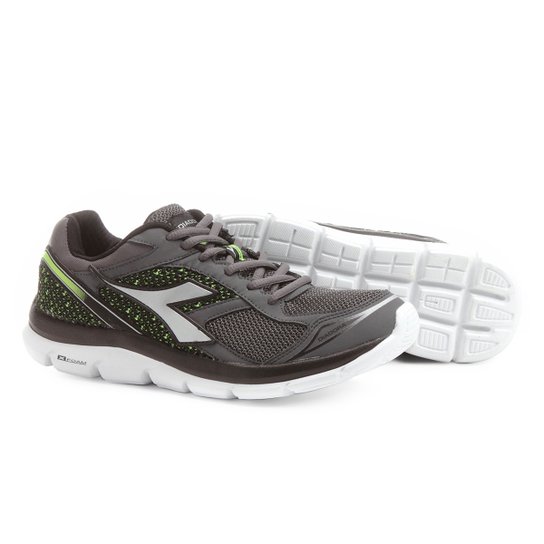 Tênis Diadora Mission Masculino - Chumbo+Verde Limão