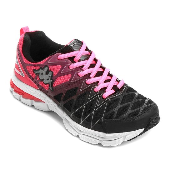 Tênis Kappa Impact Feminino - Preto+Rosa