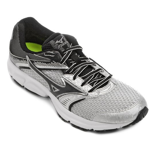 Tênis Mizuno Strike N Masculino - Prata+Preto