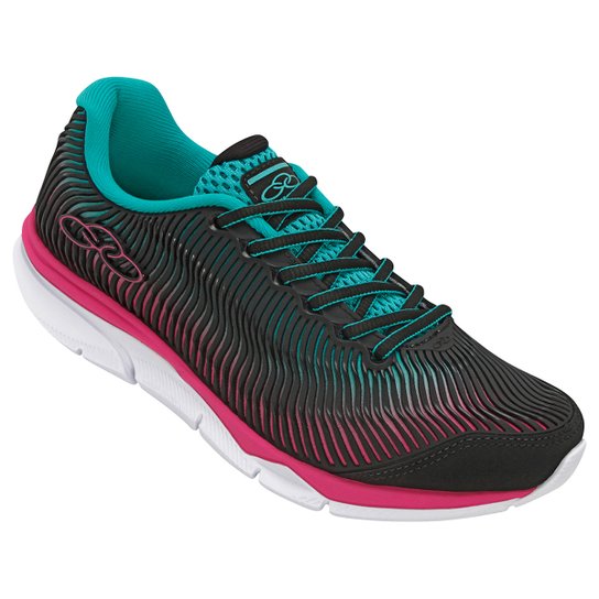 Tênis Olympikus Creative Feminino - Preto+Azul Turquesa