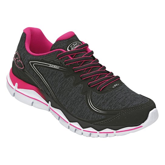 Tênis Olympikus Flit Feminino - Preto+Rosa Escuro