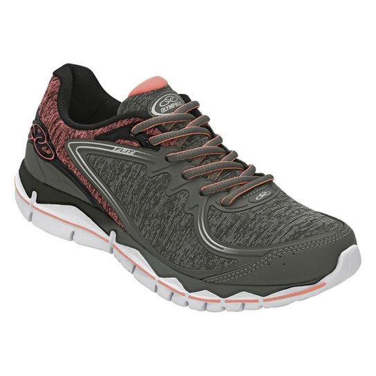 Tênis Olympikus Flit Feminino - Chumbo+Laranja