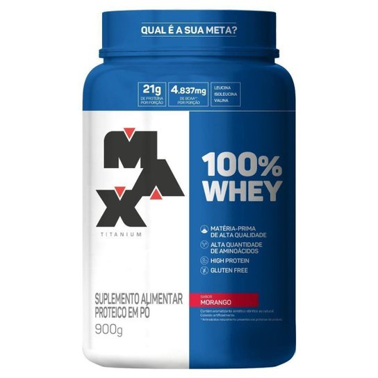 100% Whey 900g Pote Max Titanium