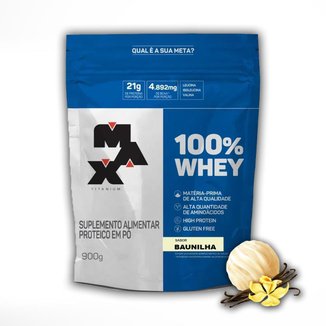 100% Whey Concentrado 900g Refil - Max Titanium