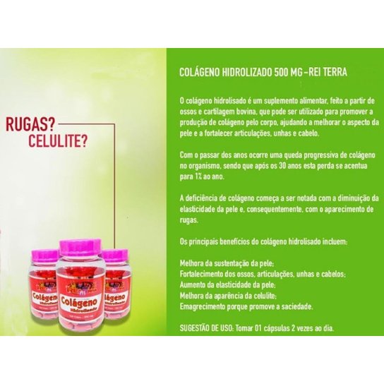 2 Colágeno Hidrolisado 120 Cápsulas 500mg